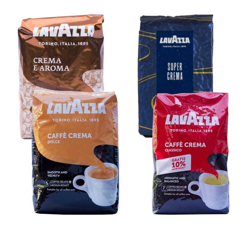 Pacchetto Assaggio Lavazza Crema - chicchi di caffè - 4 x 1 kg