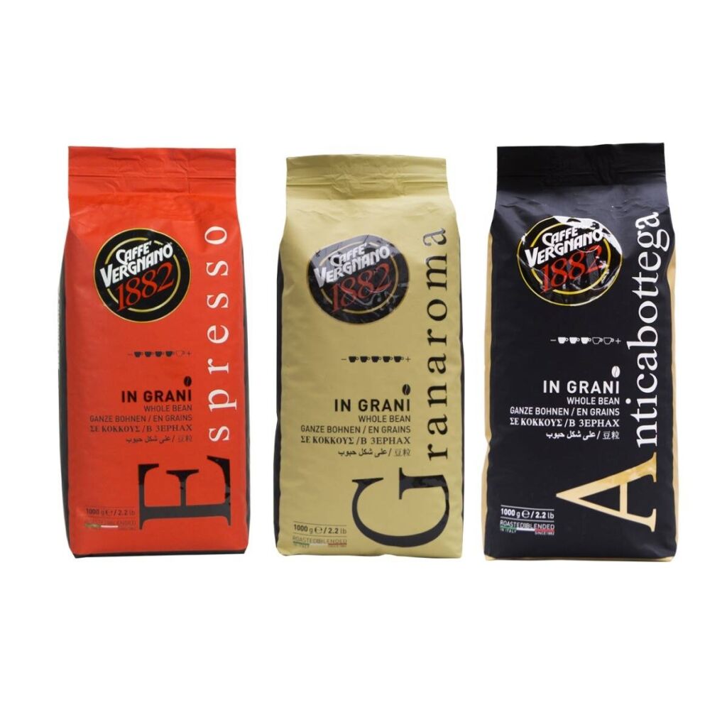 Caffè Vergnano 1882 set degustazione - chicchi di caffè - 3 x 1 kg