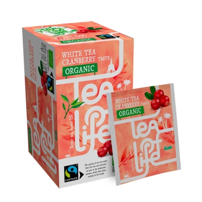 Tè Bianco Cranberry - Biologico & Fairtrade - Tea of Life - 25 bustine
