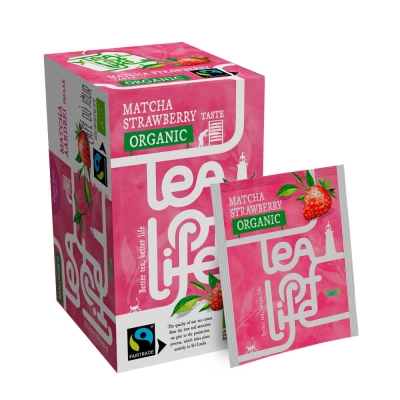 Tè Verde Matcha Fragola - Biologico & Fairtrade - Tea of Life - 25 bustine