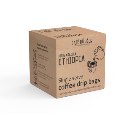 100% Arabica Etiopia - Single Serve Coffee Drip Bags - 14 pezzi