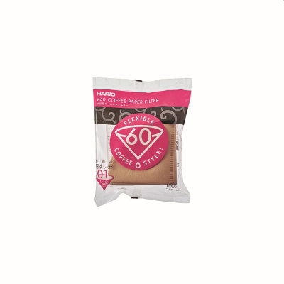 Filtri per caffè Hario V60 - misura 01 marrone - 100 pezzi